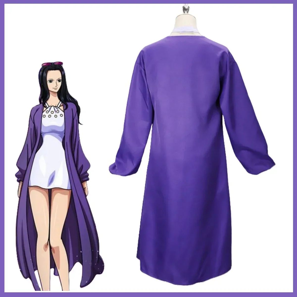 Nico Robin Purple Cosplay Dress - One Piece Costume for Halloween & Parties