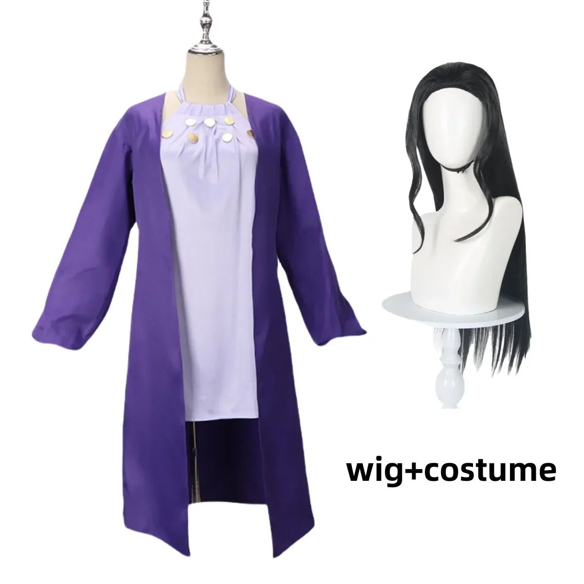 Nico Robin Purple Cosplay Dress - One Piece Costume for Halloween & Parties