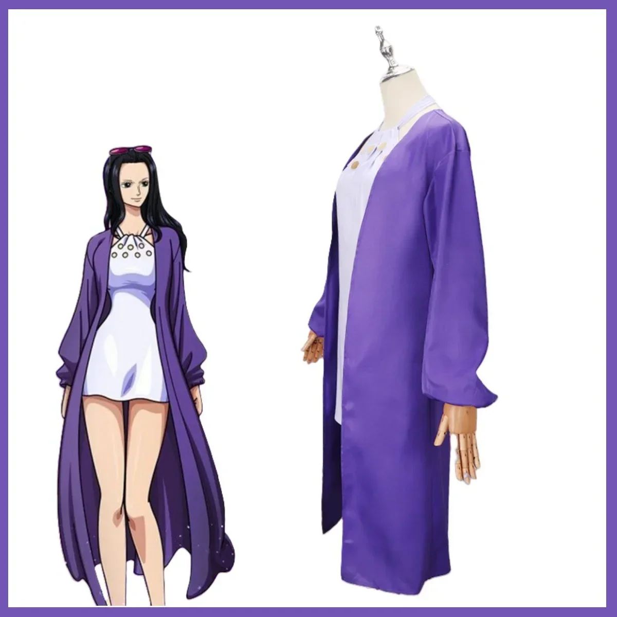 Nico Robin Purple Cosplay Dress - One Piece Costume for Halloween & Parties