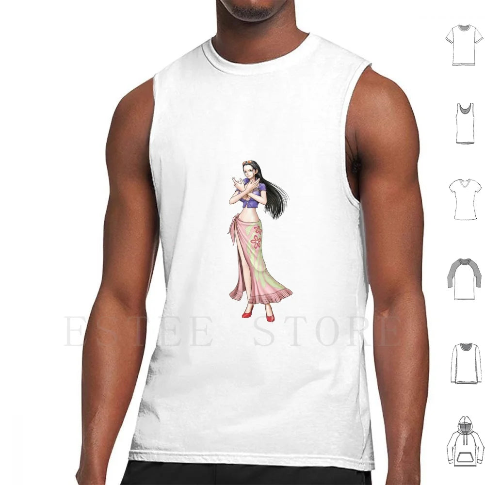 Nico Robin Tank Tops Vest Cotton Mugiwara Luffy Zora Sanji Robin Nami Brook Chopper Franky Jimbei Japan Shonen Manga Anime Oda