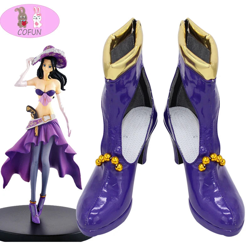 COFUN Anime One Piece Nico Robin Cosplay Shoes Boots Custom-made