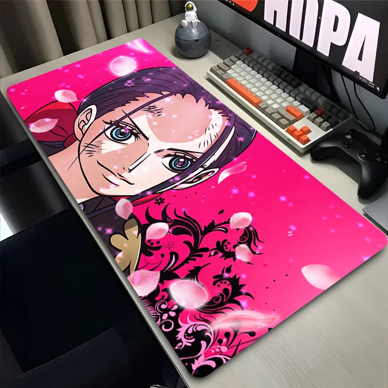 Anime Mouse Pad Gamer Computer Accessories Desk Mat O-one P-piece Nico Robin Playmat Gaming Office Deskmat Mousepad Large Carpet