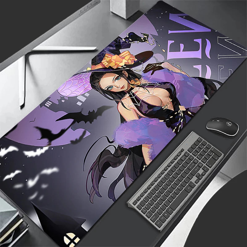 White Wings Keyboard Rug Laptop Japan Anime Gaming Mouse Pad XXL O-one P-piece Mousepad PC New Nico Robin Gamer Cabinet Desk Mat