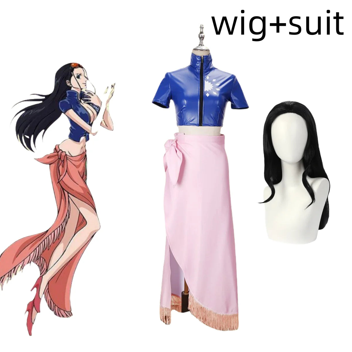 Anime Nico Robin Miss Allsunday Cosplay Costume Wig Adult Sexy Woman Coat Skirt Hallowen Two Years Later Uniform Suit