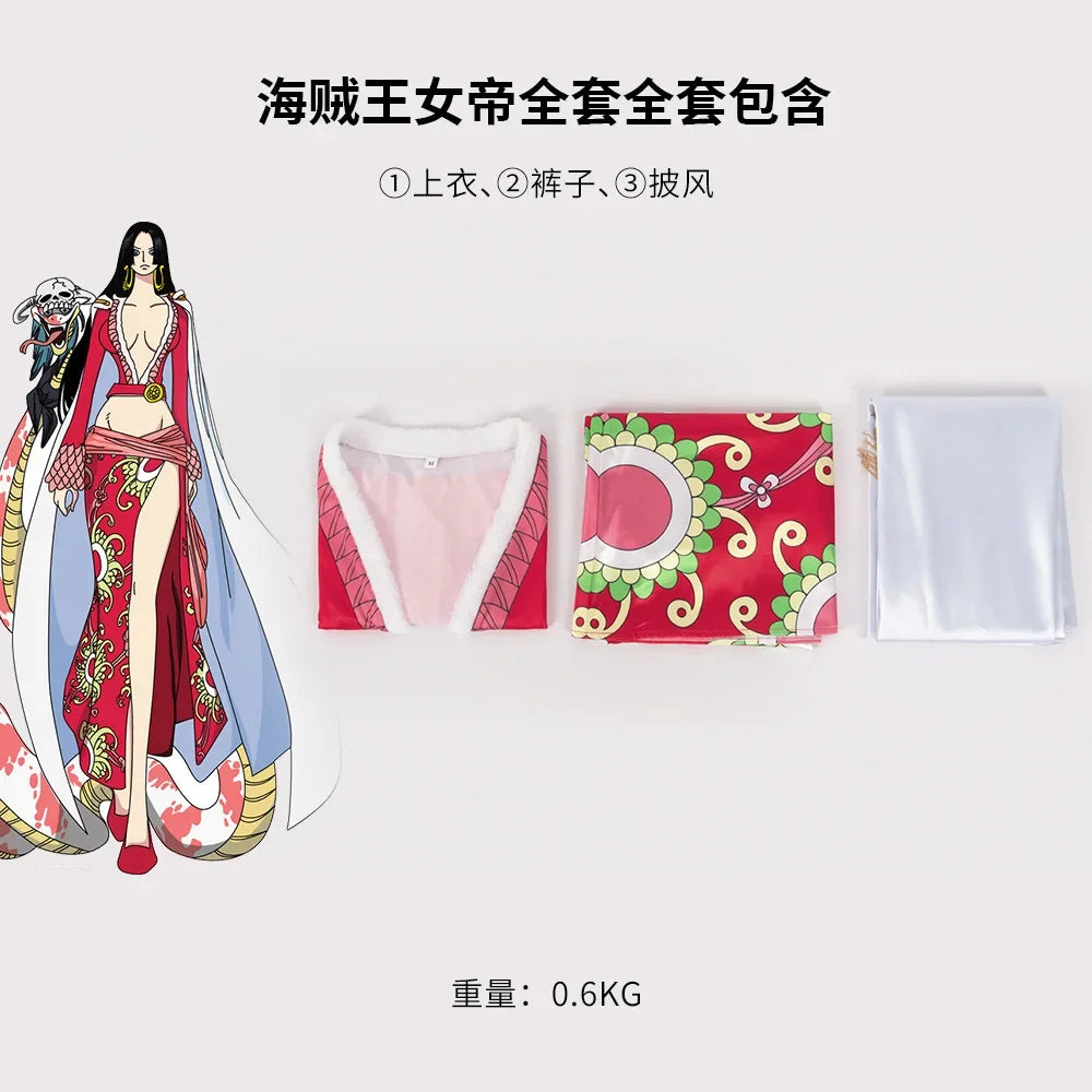 Anime Boa Hancock Cosplay Costumes Sexy Empire Kimono Dress Uniform Robin Cosplay Halloween Costumes for Women Girls