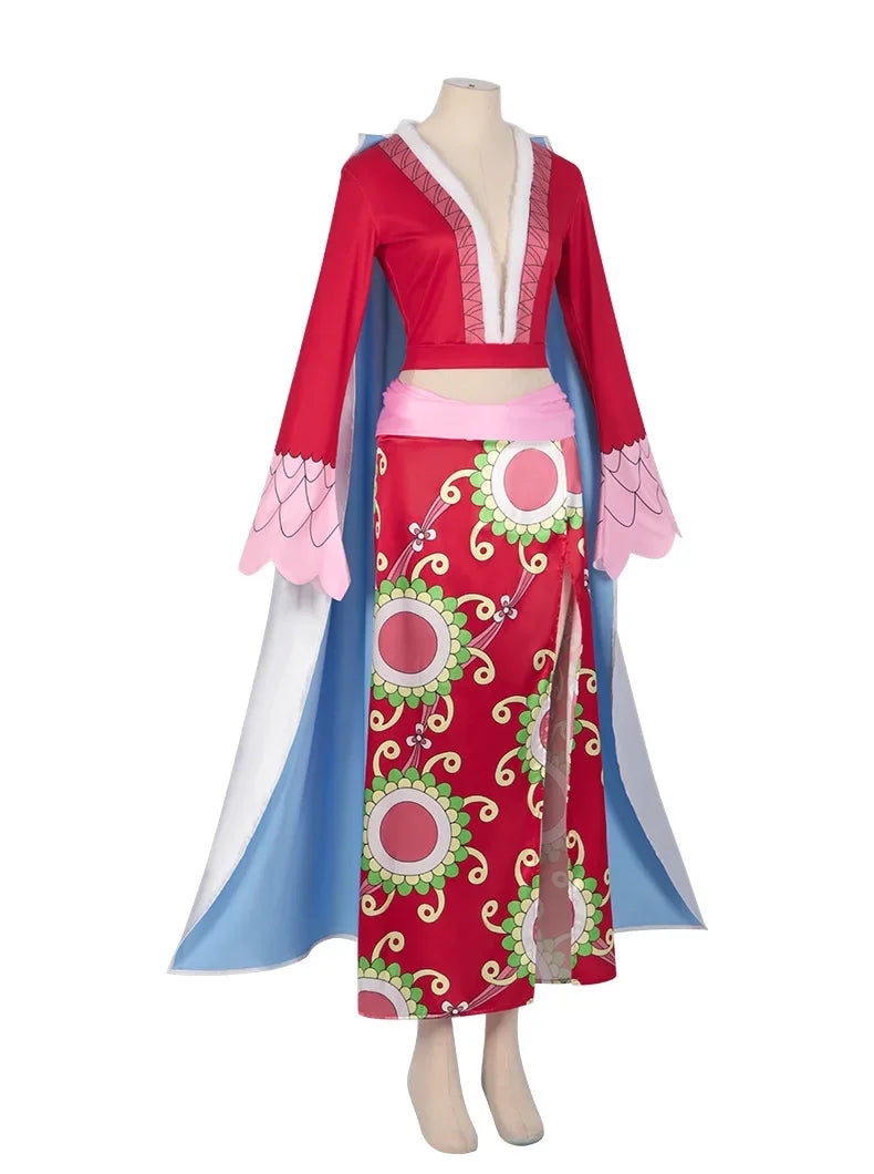 Anime Boa Hancock Cosplay Costumes Sexy Empire Kimono Dress Uniform Robin Cosplay Halloween Costumes for Women Girls