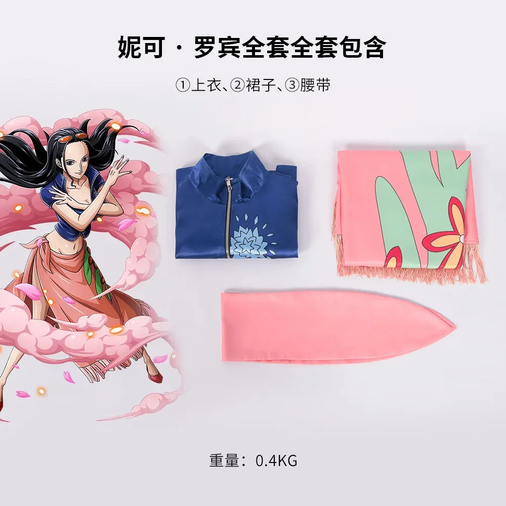 Anime Boa Hancock Cosplay Costumes Sexy Empire Kimono Dress Uniform Robin Cosplay Halloween Costumes for Women Girls