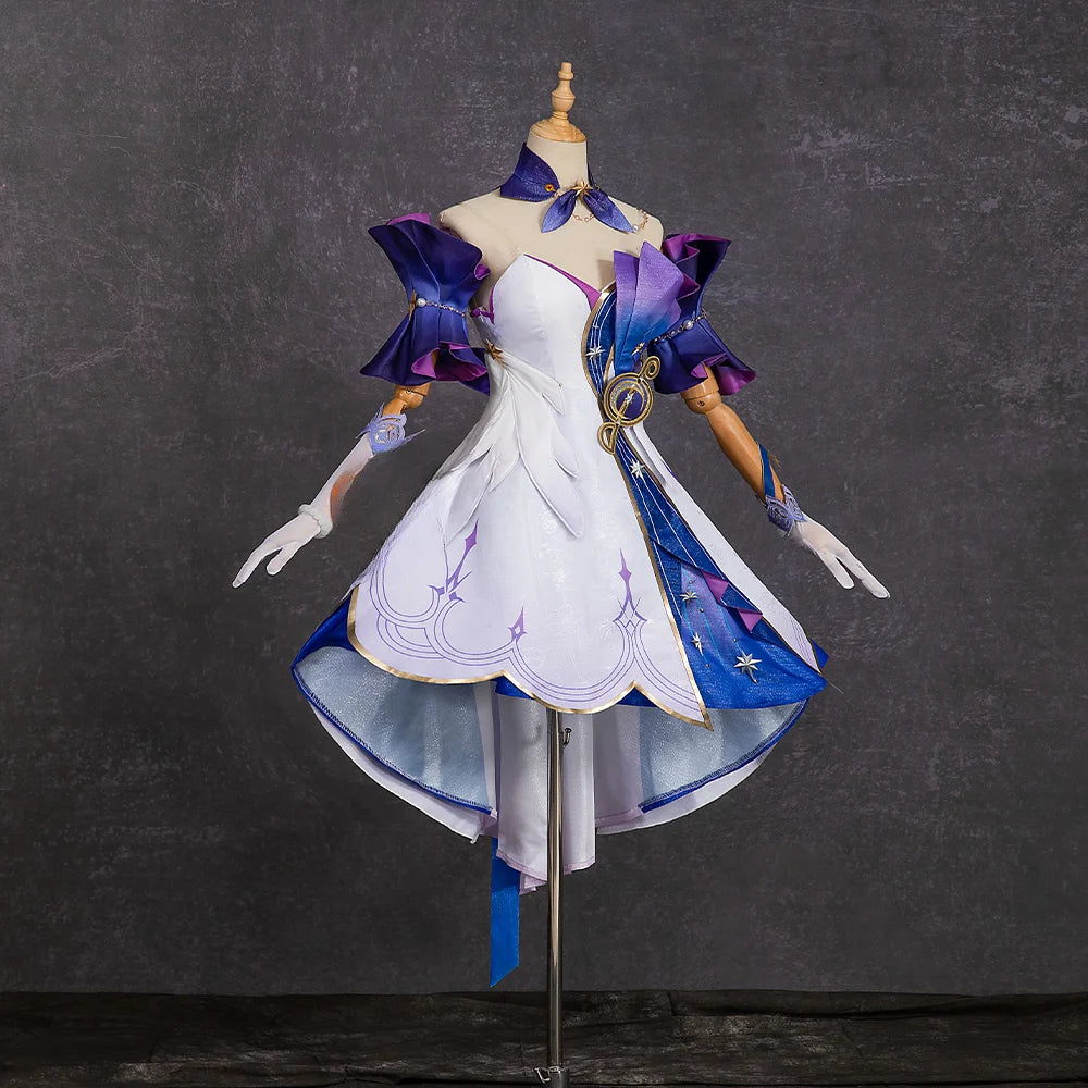 Honkai Star Rail Robin Cosplay Costume Dress Wig Uniform Wings Headwear Earrings Singer Halloween Party Props for Women Anime