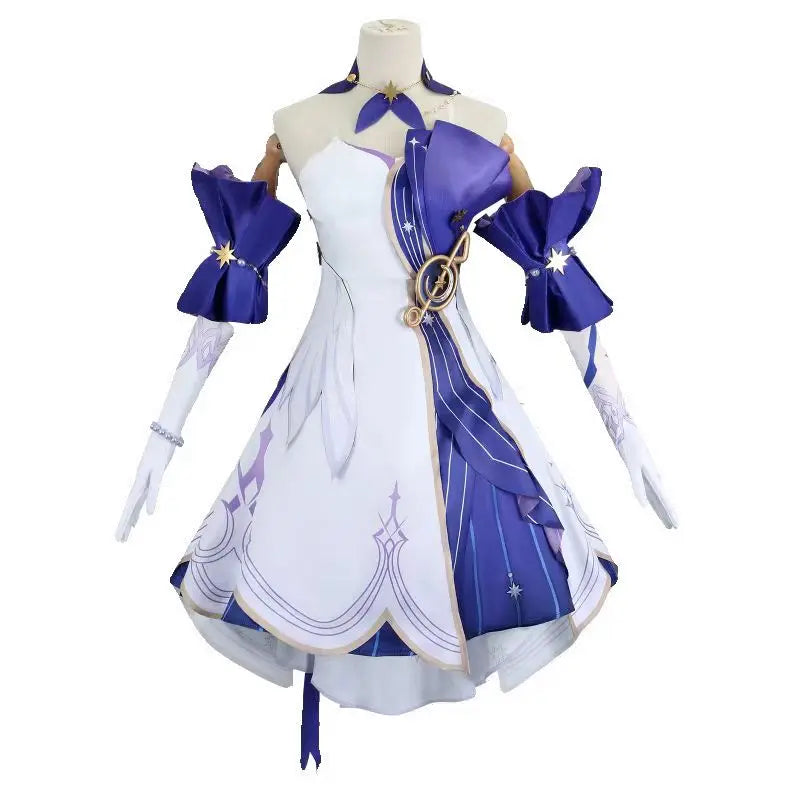 Robin Cosplay Costumes Comic Game Character Costume Halloween Long-Sleeved Dresses Costume Honkai Star RaiI GW064