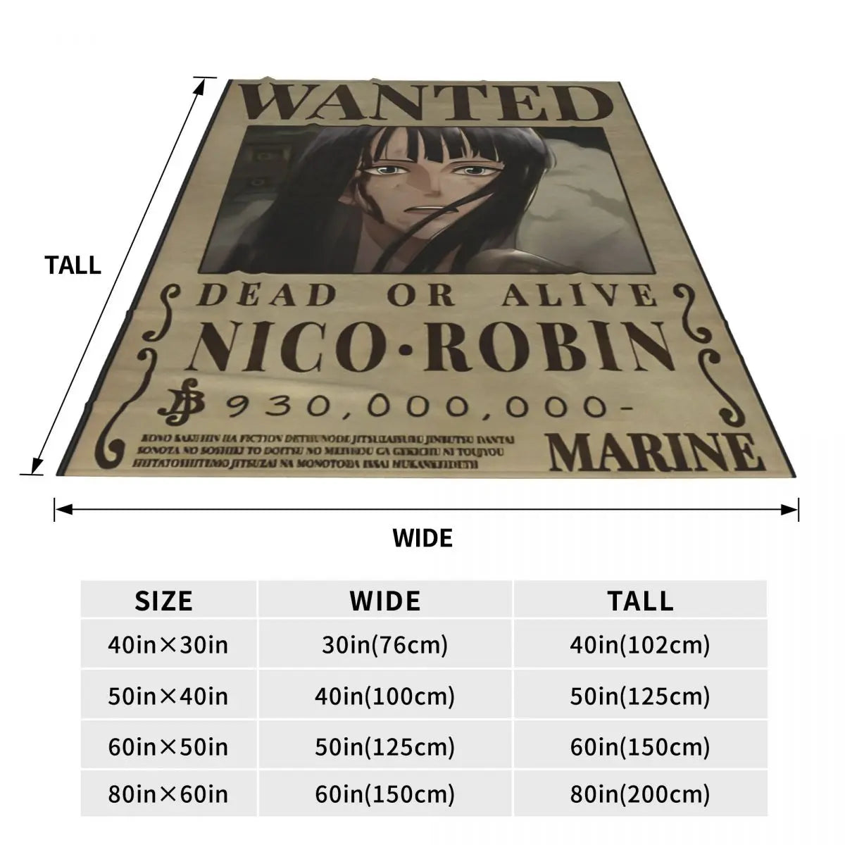 O-One P-Piece Anime Blanket Nico Robin Travel Office Flannel Throw Blanket For Couch Bed Warm Soft Bedspread Gift Idea