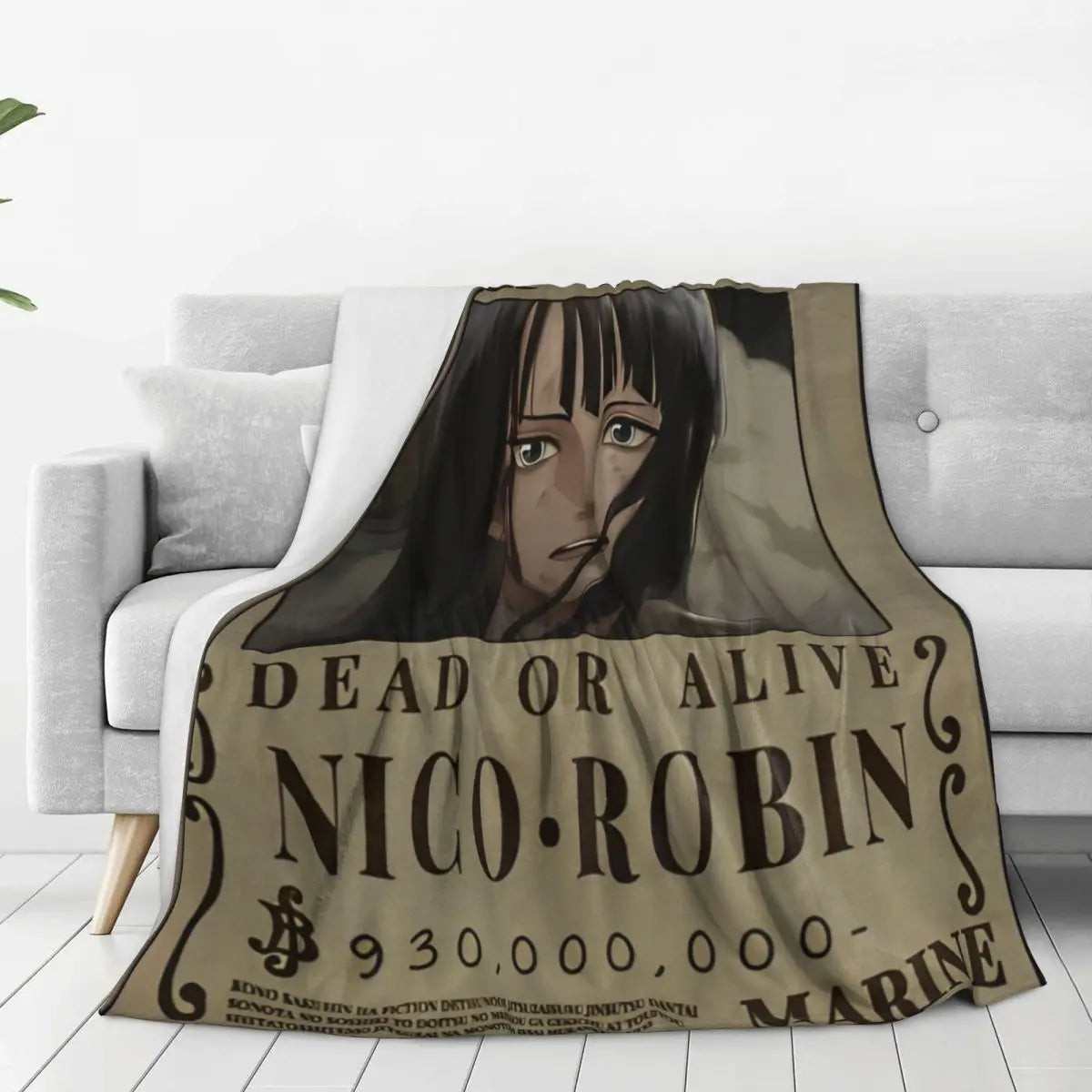 O-One P-Piece Anime Blanket Nico Robin Travel Office Flannel Throw Blanket For Couch Bed Warm Soft Bedspread Gift Idea