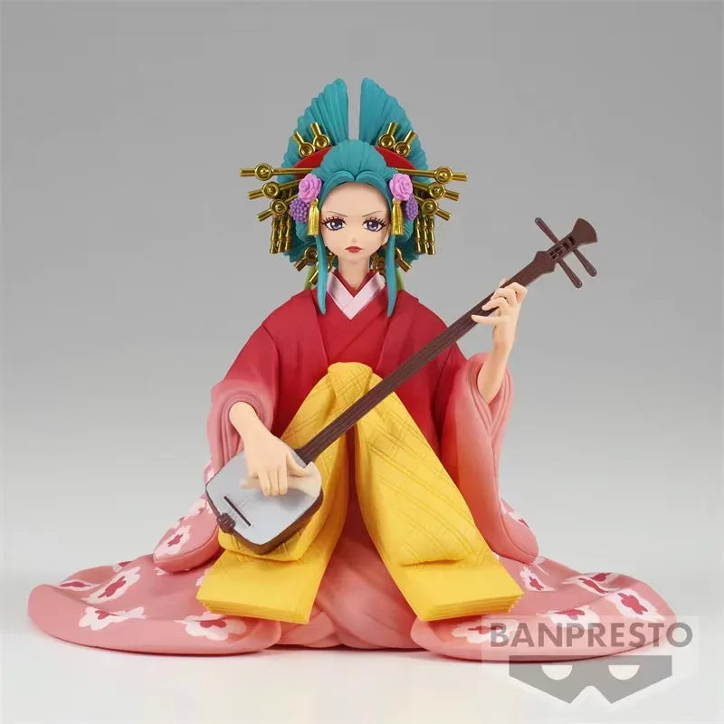 Bandai Original BANPRESTO ONE PIECE Kozuki Hiyori DXF Sitting Posture Action Figures Anime Model Boys Collection Hobby Toys Gift