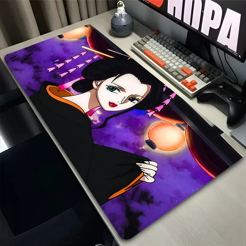 Anime Mouse Pad Gamer Computer Accessories Desk Mat O-one P-piece Nico Robin Playmat Gaming Office Deskmat Mousepad Large Carpet