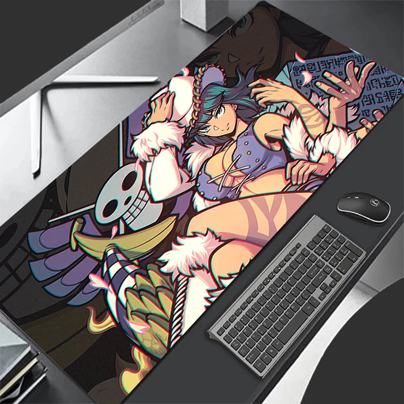 White Wings Keyboard Rug Laptop Japan Anime Gaming Mouse Pad XXL O-one P-piece Mousepad PC New Nico Robin Gamer Cabinet Desk Mat