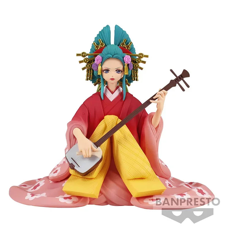 Bandai Original BANPRESTO ONE PIECE Kozuki Hiyori DXF Sitting Posture Action Figures Anime Model Boys Collection Hobby Toys Gift