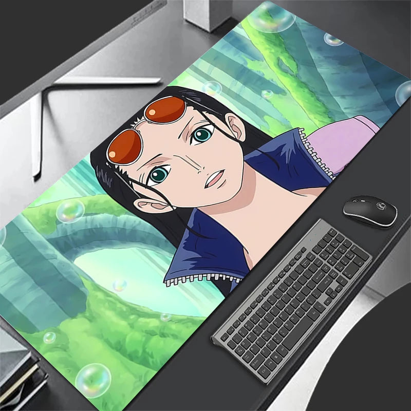 White Wings Keyboard Rug Laptop Japan Anime Gaming Mouse Pad XXL O-one P-piece Mousepad PC New Nico Robin Gamer Cabinet Desk Mat