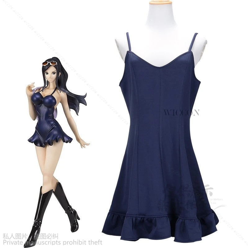 Anime Cosplay Costume Dress Outfits Nico Robin Cosplay Custom Glasses Party Wig Suit Costumes For Girl Halloween Lolita Suit