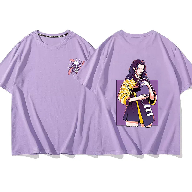 Anime ONE PIECE T-shirt Nico Robin Printed T-shirt Leisure Sports Street Men's and Women's T-shirt