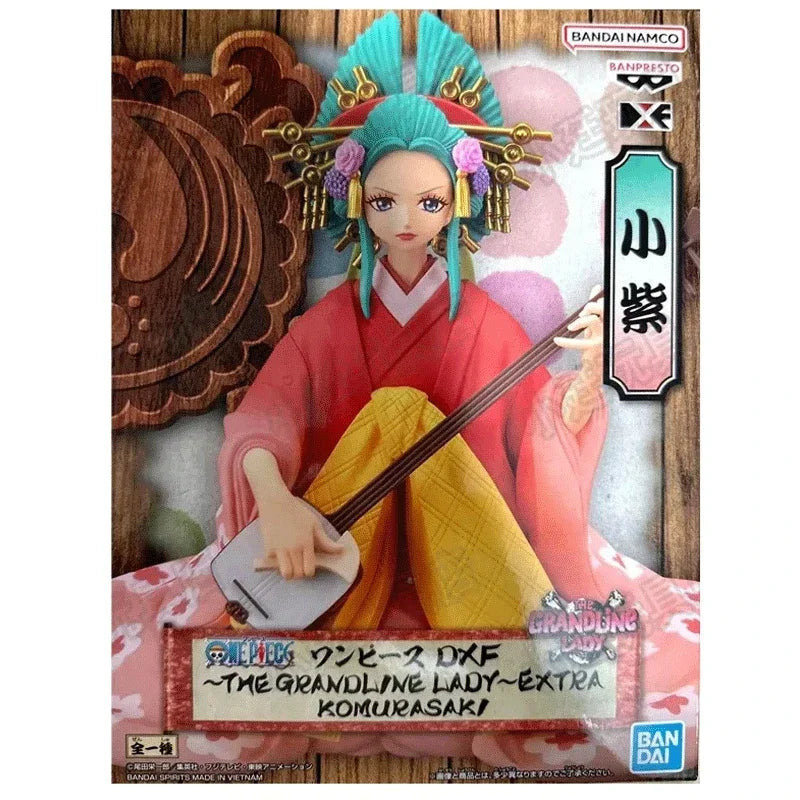 Bandai Original BANPRESTO ONE PIECE Kozuki Hiyori DXF Sitting Posture Action Figures Anime Model Boys Collection Hobby Toys Gift