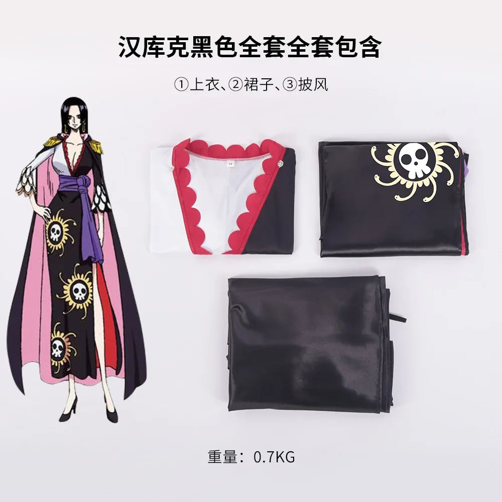 Anime Boa Hancock Cosplay Costumes Sexy Empire Kimono Dress Uniform Robin Cosplay Halloween Costumes for Women Girls