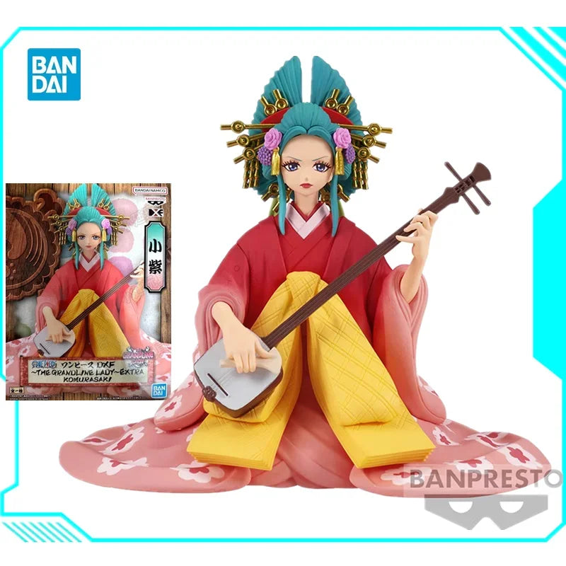 Bandai Original BANPRESTO ONE PIECE Kozuki Hiyori DXF Sitting Posture Action Figures Anime Model Boys Collection Hobby Toys Gift