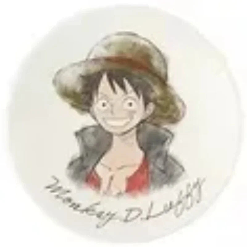 Bandai One Piece Monkey D. Luffy Nico·Robin Ichiban KUJI Anime Figure Ceramic Plate Sauce Dish Tableware Creative Cute Cartoon